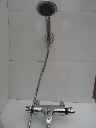Deck mounted Thermostatic Bath Shower Mixer &amp; Multi spray Hand Shower Set