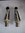 PAIR OF DECK MOUNTING PILLARS OR LEGS FOR BATH MIXER TAPS, 9.5CMS TALL & 180mm CENTRES AT BASE