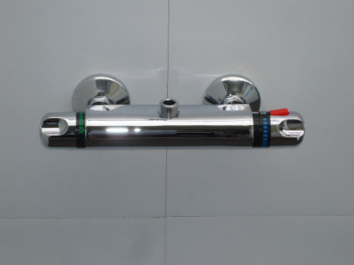 EXPOSED TORPEDO STYLE THERMOSTATIC BAR SHOWER VALVE, TMC-112, 1/2"BSP TOP FACING OUTLET