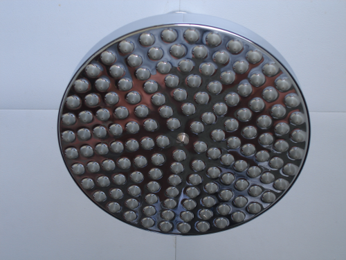 Round Rain Shower Head with Rubber Nozzles