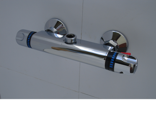 EXPOSED TORPEDO STYLE THERMOSTATIC BAR SHOWER VALVE, 3/4"BSP TOP FACING OUTLET