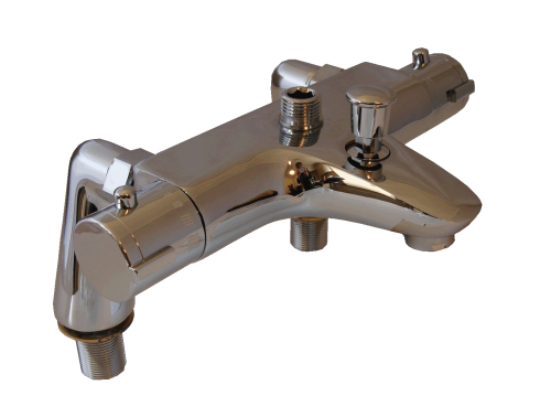 DECK MOUNTED THERMOSTATIC BATH/SHOWER TAPS (UPWARDS SHOWER OUTLET)