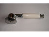 TRADITIONAL WHITE HANDLE VICTORIAN STYLE HANDHELD SHOWER HEAD
