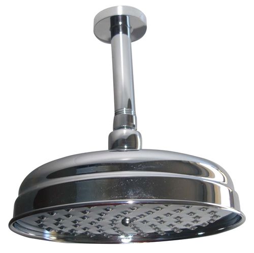 Traditional Chrome Rain Shower Rose & 4" Ceiling Mounted Arm